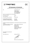 Δήλωση συμμόρφωσης χειρισμού υπέρυθρου θερμαντήρα IR 2010 (INT)